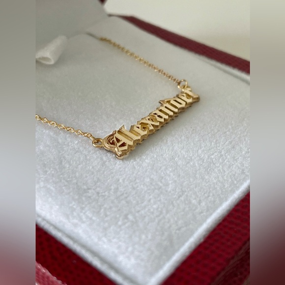 14k name necklace “alexander” - Picture 3 of 6
